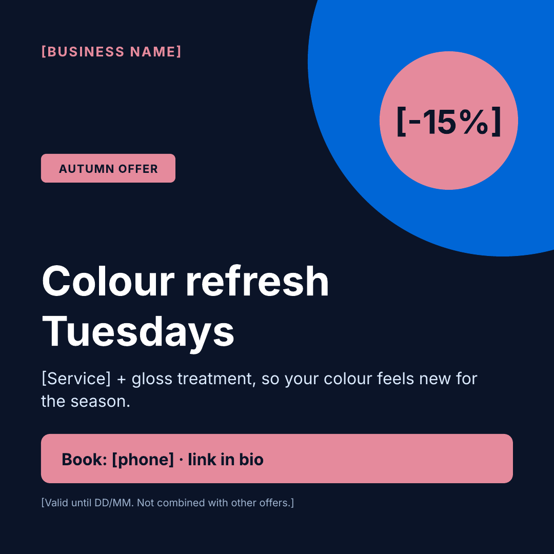 Canva beauty promo template
