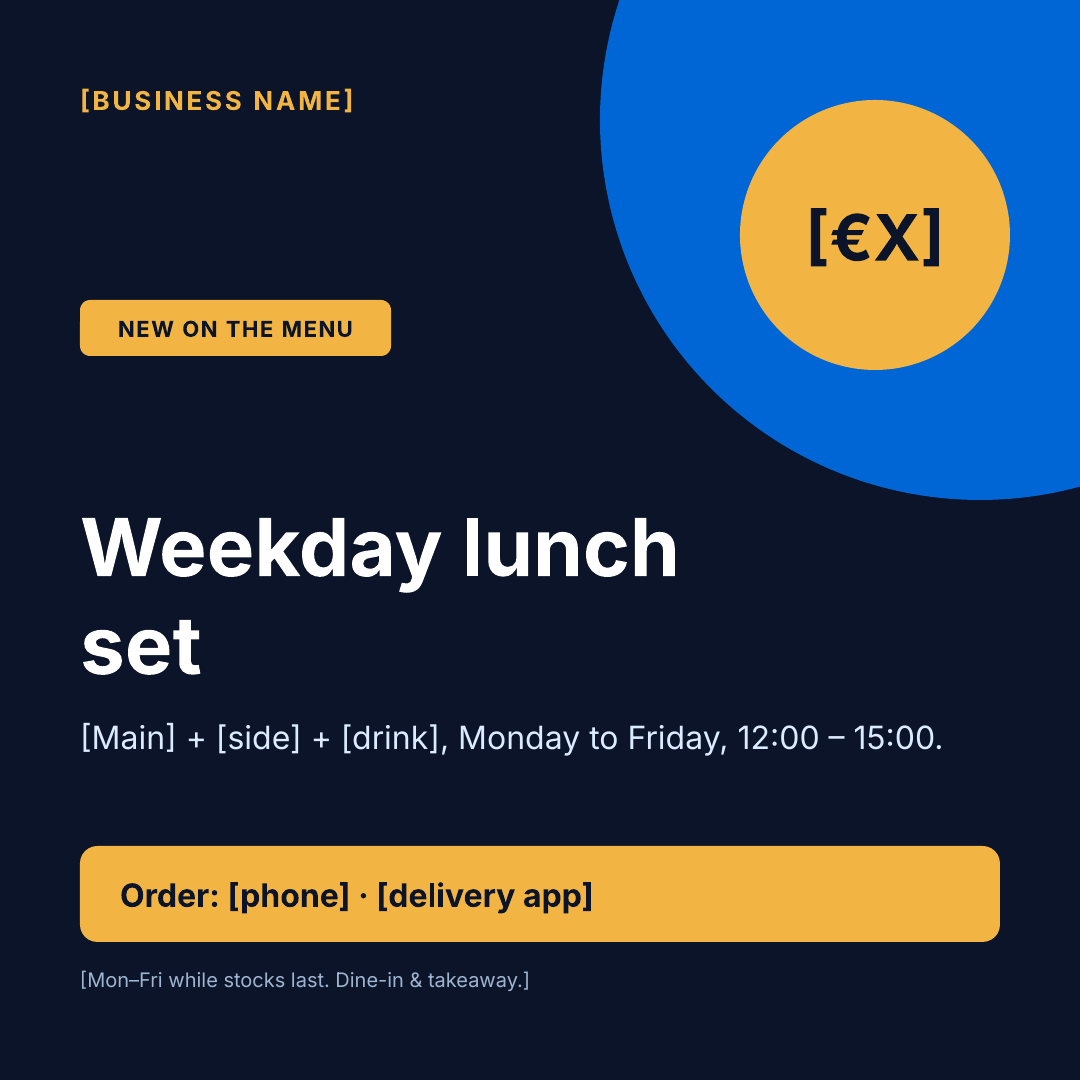 Canva food promo template