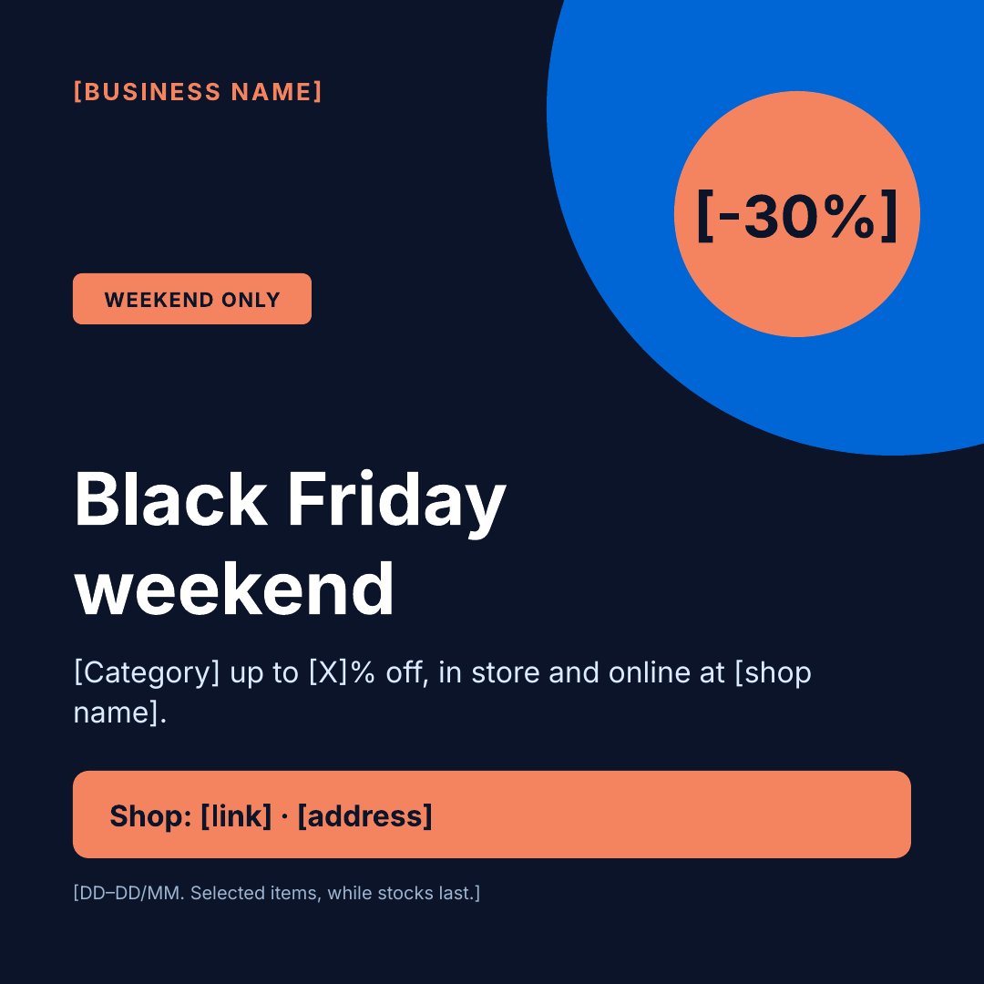 Canva retail promo template