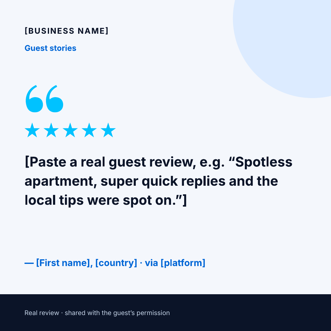 Canva rental review template
